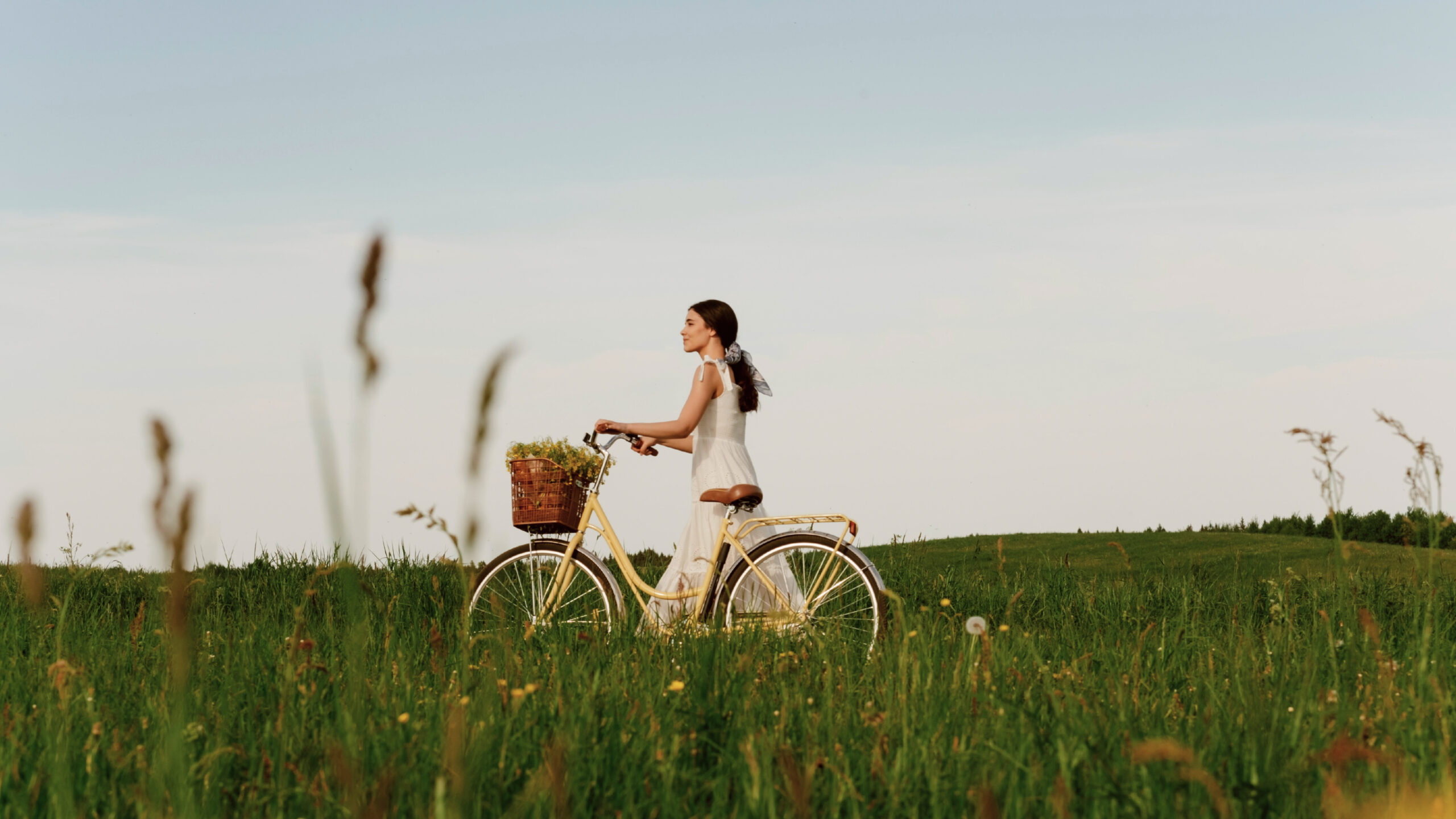 Girl on Bike Image